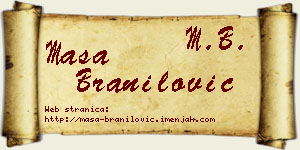 Maša Branilović vizit kartica